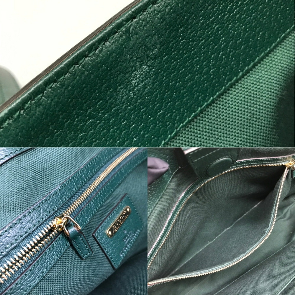 GUCCI Green Leather Tote Bag - Picture 5 of 5